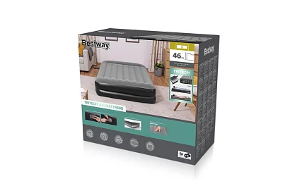Nafukovací matrace s vestavěnou pumpou a polštářem 203 × 152 × 46 cm – B67403