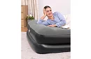 Nafukovací matrace s vestavěnou pumpou a polštářem 203 × 152 × 46 cm – B67403