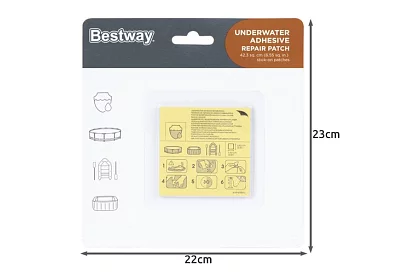 Sada 10 záplat na opravu bazénů a vířivek, lehátek  – B62091