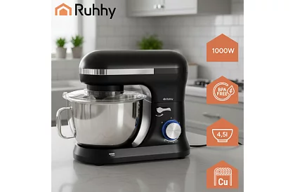 Kuchyňský robot s mísou 9 v 1 - 1000 W, 4,5 l - Ruhhy