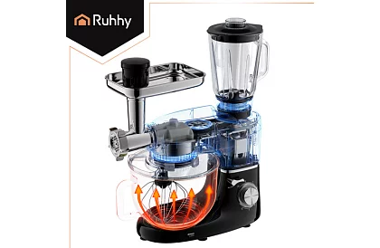 Kuchyňský robot 2200 W,  3 v 1 s mixérem a mísou 6,2 l