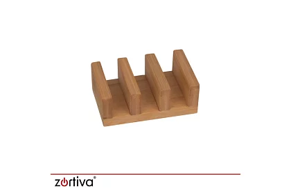 Sada 3 bambusových kuchyňských krájecích prkének se stojánkem