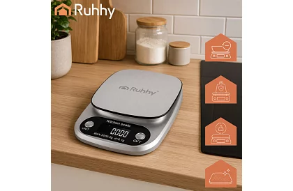 Kuchyňská elektronická váha 5 kg - 0,1 g - nerezová ocel