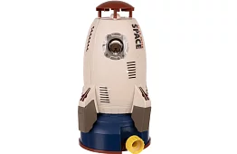 Vodní rozstřikovač pro děti ve tvaru rakety – zahradní fontána na hadici