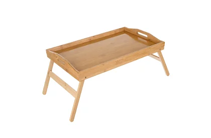 Skládací bambusový snídaňový stolek - Podnos do postele