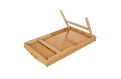Skládací bambusový snídaňový stolek - Podnos do postele