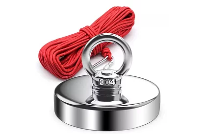 Sada pro magnet fishing – neodymový magnet N52 - 61 kg + lano 10 m