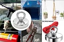 Sada pro magnet fishing – neodymový magnet N52 - 61 kg + lano 10 m