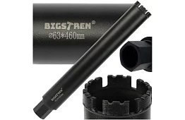 Diamantový jádrový vrták 63×450 mm - závit 1,1/4 UNC