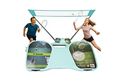 Badmintonová sada 4v1 – síť, 2 rakety, míčky, kufr