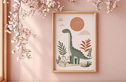 Dinosauří dobrodruh - obraz - Přátelský dinosaurus v přírodě 73
