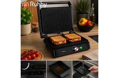 Elektrický kontaktní gril 2000 W – výsuvný gril s regulací teploty