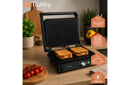 Elektrický kontaktní gril 2000 W – výsuvný gril s regulací teploty