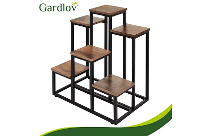Elegantní kovový stojan na květiny 67 × 34,5 × 51 cm – 6 úrovní