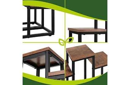 Elegantní kovový stojan na květiny 67 × 34,5 × 51 cm – 6 úrovní