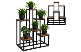 Elegantní kovový stojan na květiny 67 × 34,5 × 51 cm – 6 úrovní
