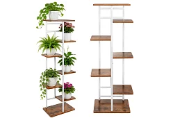 Elegantní kovový stojan na květiny 120 × 42 × 23,5 cm – 7 úrovní