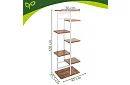 Elegantní kovový stojan na květiny 120 × 42 × 23,5 cm – 7 úrovní