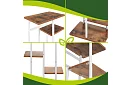 Elegantní kovový stojan na květiny 120 × 42 × 23,5 cm – 7 úrovní