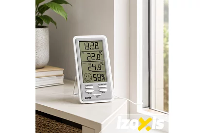 Bezdrátová meteorologická stanice – teploměr, vlhkoměr, hodiny a budík