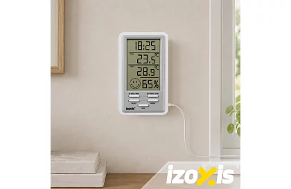Bezdrátová meteorologická stanice – teploměr, vlhkoměr, hodiny a budík