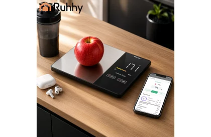Elektronická kuchyňská váha 5 kg s Bluetooth, LCD displejem a analýzou kalorií