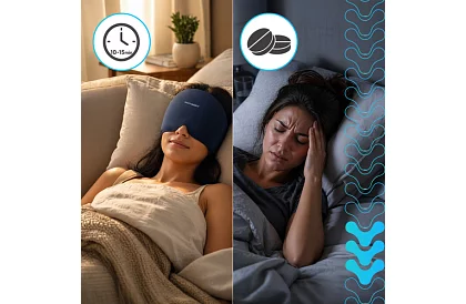 Gelová chladicí a hřejivá čepice 360° – relaxační kompresní maska