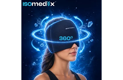 Gelová chladicí a hřejivá čepice 360° – relaxační kompresní maska