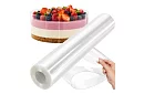 Silná okrajová fólie na dorty 20 cm × 10 m – cukrářská fólie z PET pro vysoké dorty a dezerty