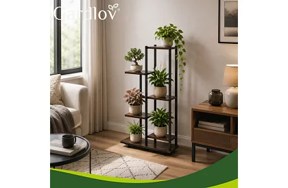 Květinový stolek 6 patrový 113 cm – stojan na květiny