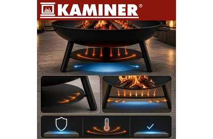Zahradní gril s trojnožkou a závěsným roštem 58 cm – krbové ohniště