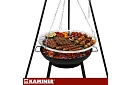 Zahradní gril s trojnožkou a závěsným roštem 58 cm – krbové ohniště