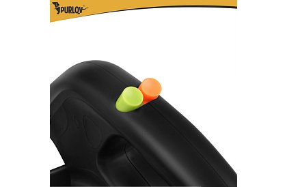 Automatické dvojité Flexi vodítko se svítilnou pro 2 psy – 2 × 3 m, LED osvětlení