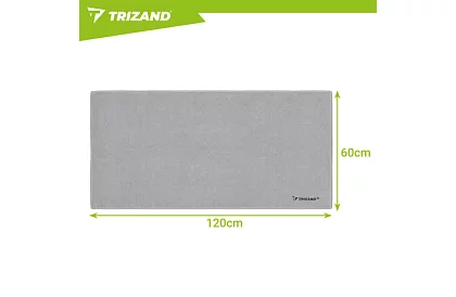 Rychleschnoucí ručník z mikrovlákna 120 × 60 cm – šedý