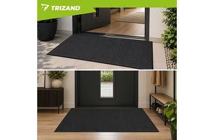 Vstupní rohožka 80 × 120 cm s protiskluzovou spodní stranou – šedá