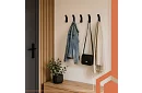 Nástěnný věšák 5 ks v sadě – černý mat.