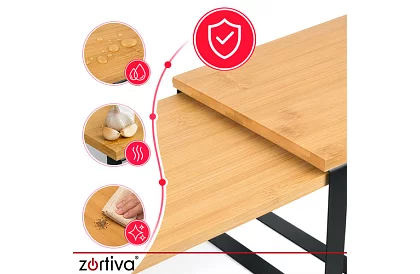 Kuchyňská police na pracovní desku - 2 ks, organizér na koření a hrníčky