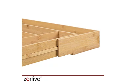 Bambusový organizér do šuplíků – nastavitelný příborník