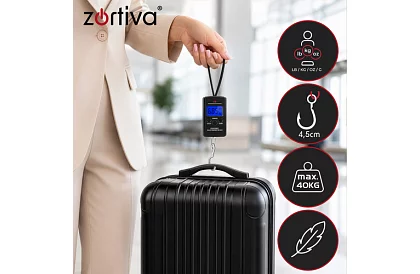 Elektronická cestovní váha na zavazadla s háčkem 40 kg