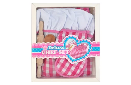 Dětská kuchařská sada Little Chef 7 v 1 – zástěra, čepice, rukavice a kuchyňské náčiní