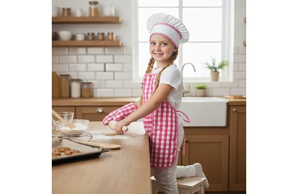 Dětská kuchařská sada Little Chef 7 v 1 – zástěra, čepice, rukavice a kuchyňské náčiní