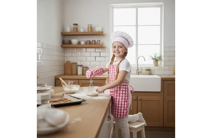 Dětská kuchařská sada Little Chef 7 v 1 – zástěra, čepice, rukavice a kuchyňské náčiní