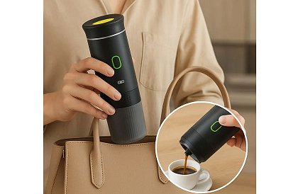 Přenosný espresso kávovar 3v1 s tlakem 20 barů, USB-C a ohřevem vody