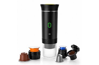 Přenosný espresso kávovar 3v1 s tlakem 20 barů, USB-C a ohřevem vody