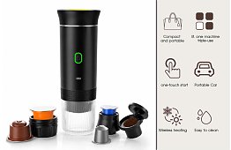Přenosný espresso kávovar 3v1 s tlakem 20 barů, USB-C a ohřevem vody