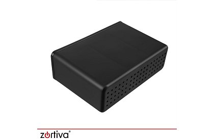 Odkapávač na nádobí, dvouúrovňový, velký 43 cm - černý s přihrádkou na příbory