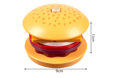 Dřevěná skládačka Burger – vzdělávací hračka pro rozvoj motoriky a logického myšlení