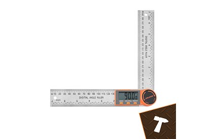 Digitální elektronický úhloměr 360°, 200 mm s LCD – přesné měření úhlů