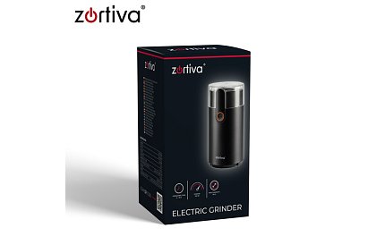 Elektrický mlýnek Zortiva 150 W – rychlé mletí kávy, ořechů a koření
