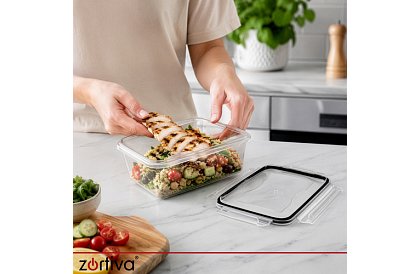 Nádoby na potraviny 12 ks, 5 velikostí, do mikrovlnné trouby, myčky a mrazáku